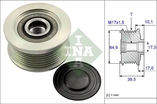 механизъм за свободен ход на генератор INA 535 0177 10