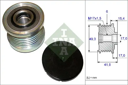 механизъм за свободен ход на генератор INA 535 0193 10