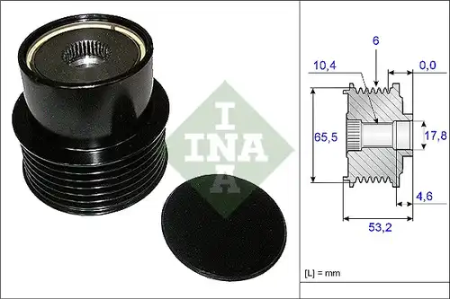 механизъм за свободен ход на генератор INA 535 0195 10