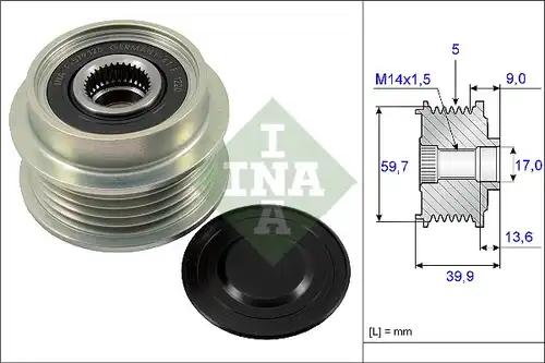 механизъм за свободен ход на генератор INA 535 0199 10