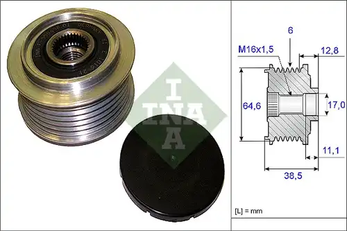 механизъм за свободен ход на генератор INA 535 0201 10