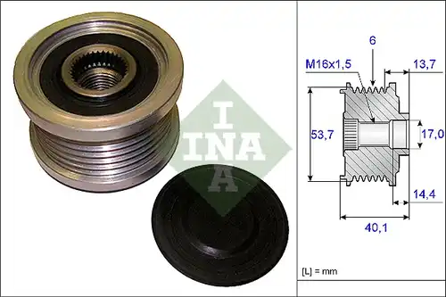 механизъм за свободен ход на генератор INA 535 0202 10