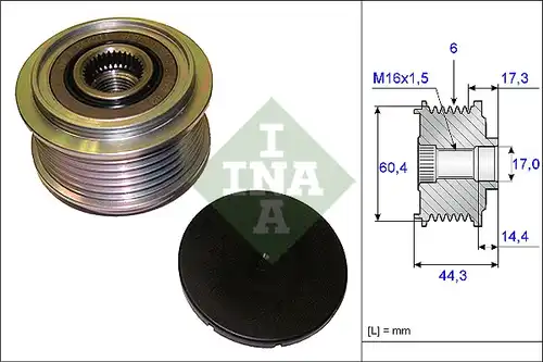 механизъм за свободен ход на генератор INA 535 0207 10