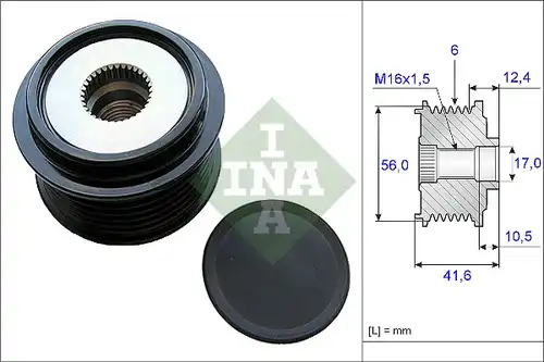 механизъм за свободен ход на генератор INA 535 0210 10