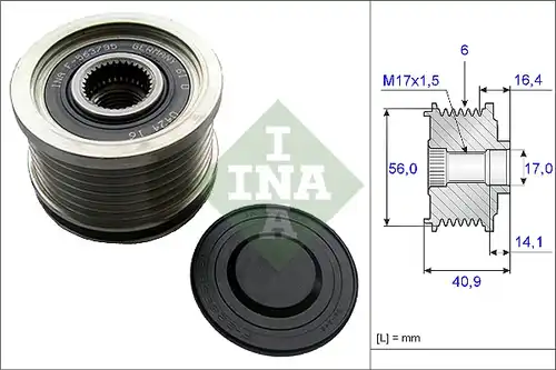 механизъм за свободен ход на генератор INA 535 0213 10