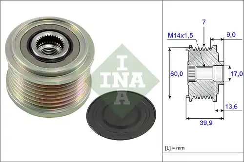 механизъм за свободен ход на генератор INA 535 0215 10