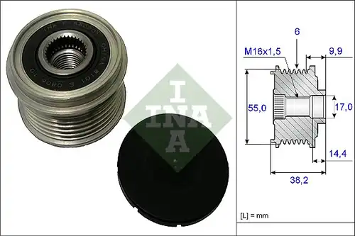 механизъм за свободен ход на генератор INA 535 0216 10