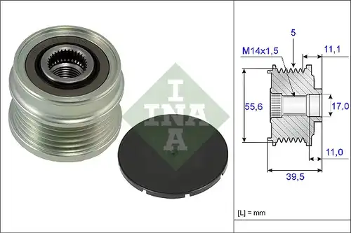 механизъм за свободен ход на генератор INA 535 0218 10