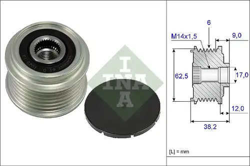 механизъм за свободен ход на генератор INA 535 0219 10