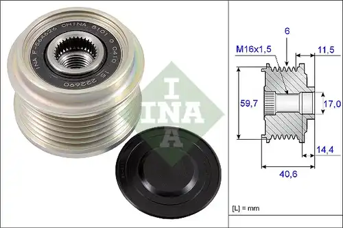 механизъм за свободен ход на генератор INA 535 0227 10