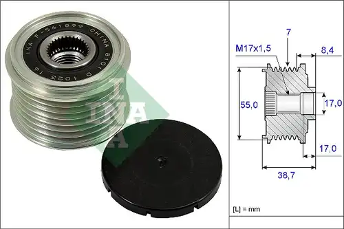 механизъм за свободен ход на генератор INA 535 0239 10