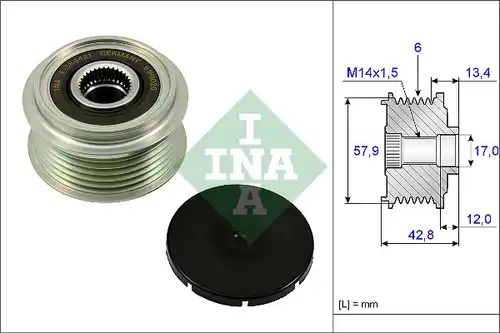 механизъм за свободен ход на генератор INA 535 0240 10