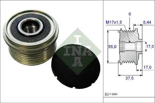 механизъм за свободен ход на генератор INA 535 0246 10