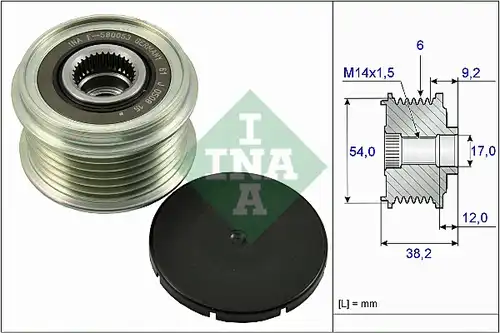 механизъм за свободен ход на генератор INA 535 0263 10