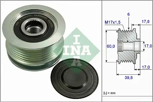 механизъм за свободен ход на генератор INA 535 0267 10