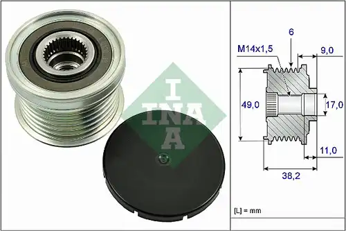 механизъм за свободен ход на генератор INA 535 0268 10