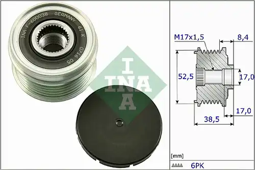 механизъм за свободен ход на генератор INA 535 0273 10