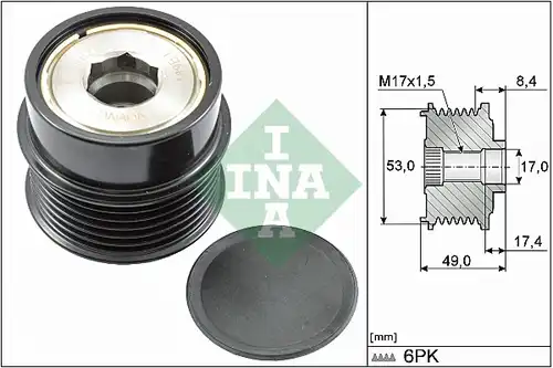 механизъм за свободен ход на генератор INA 535 0281 10