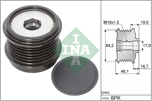 механизъм за свободен ход на генератор INA 535 0310 10