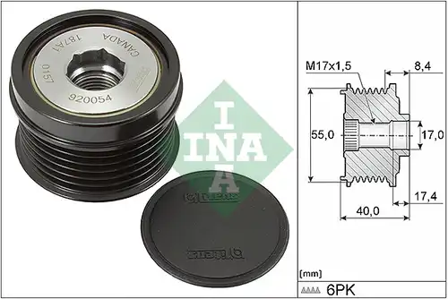 механизъм за свободен ход на генератор INA 535 0316 10