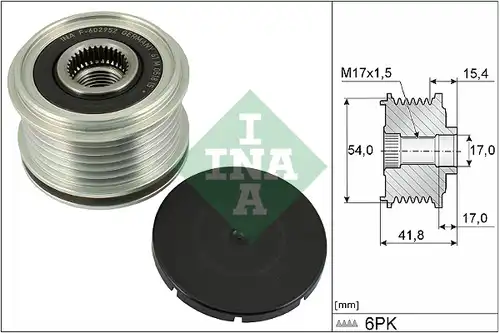 механизъм за свободен ход на генератор INA 535 0317 10