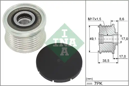 механизъм за свободен ход на генератор INA 535 0344 10