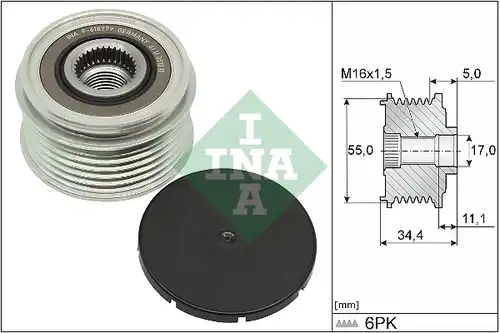 механизъм за свободен ход на генератор INA 535 0357 10