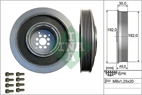 К-кт шайби, колянов вал INA 544 0102 20