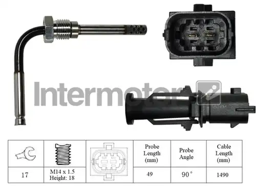 датчик, температура на изгорелите газове INTERMOTOR 27204