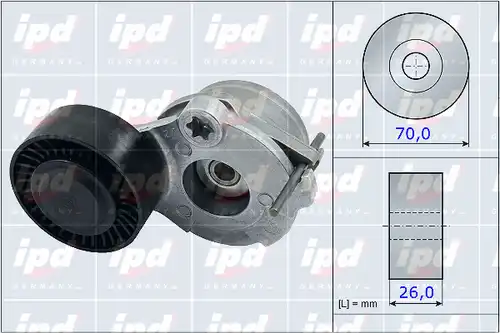 ремъчен обтегач, пистов ремък IPD 15-3959