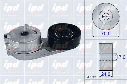 ремъчен обтегач, пистов ремък IPD 15-4015