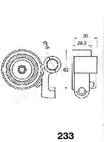 ремъчен обтегач, ангренаж JAPANPARTS BE-233