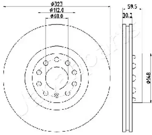 спирачен диск JAPANPARTS DI-0922