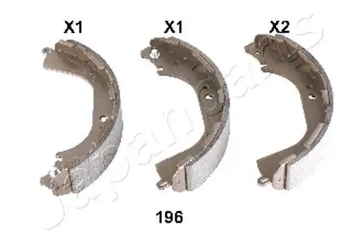 комплект спирачна челюст JAPANPARTS GF-196AF