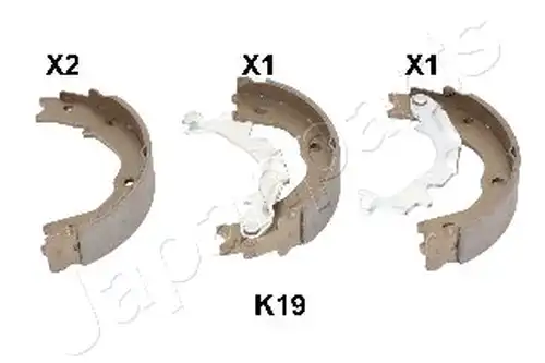 комплект спирачна челюст, ръчна спирачка JAPANPARTS GF-K19AF