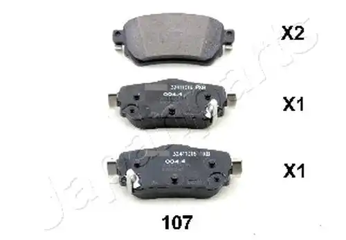 накладки JAPANPARTS PP-107AF