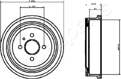 спирачен барабан JAPANPARTS TA-0404