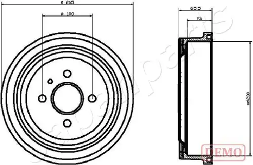 спирачен барабан JAPANPARTS TA-0404C