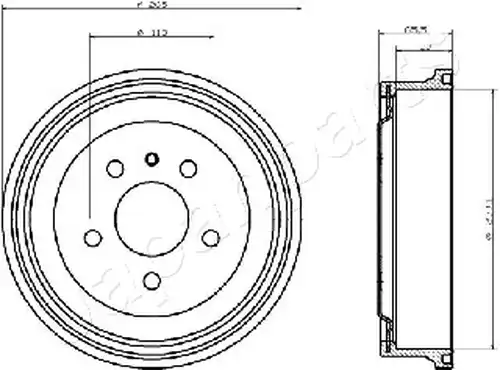 спирачен барабан JAPANPARTS TA-0413