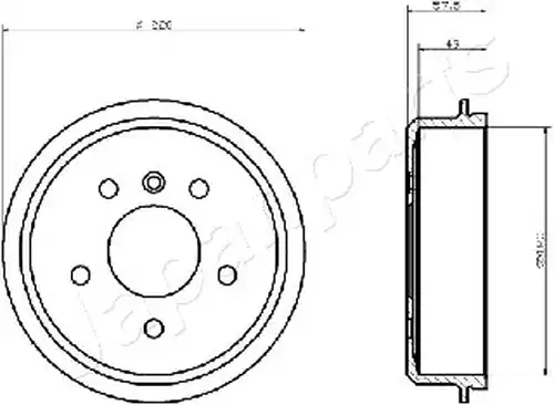 спирачен барабан JAPANPARTS TA-0500