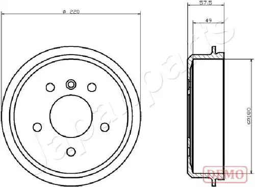 спирачен барабан JAPANPARTS TA-0500C