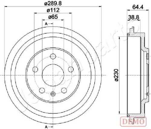 спирачен барабан JAPANPARTS TA-0911C