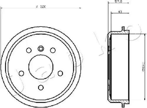 спирачен барабан JAPKO 560500