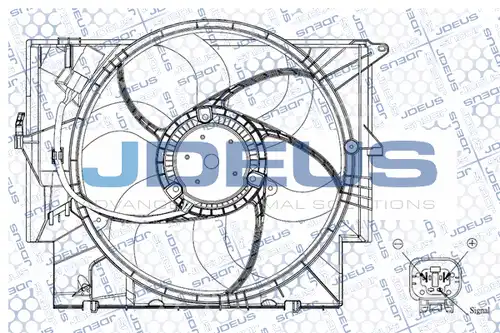 вентилатор, охлаждане на двигателя JDEUS EV0050680