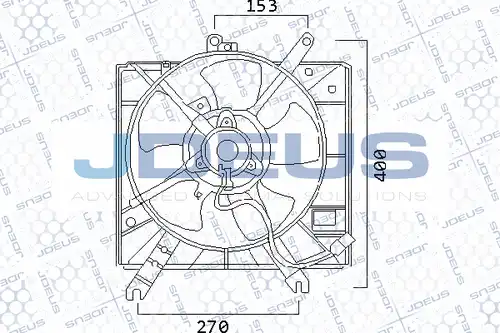 вентилатор, охлаждане на двигателя JDEUS EV65M020