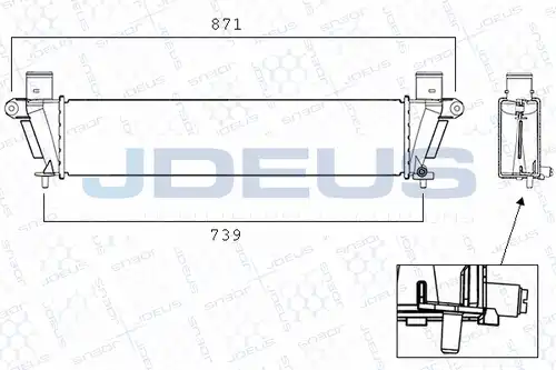 интеркулер (охладител за въздуха на турбината) JDEUS M-804001A