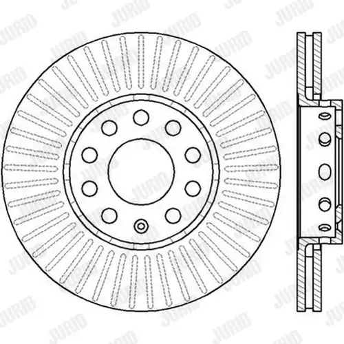 спирачен диск JURID 561548J