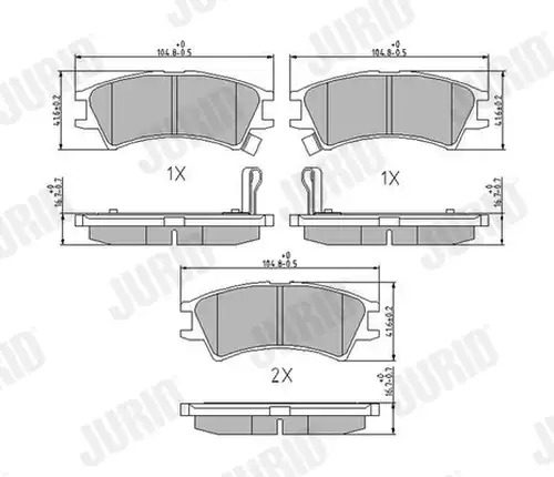 накладки JURID 572401J