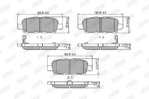 накладки JURID 572501J