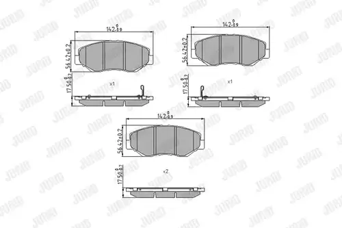 накладки JURID 572504J